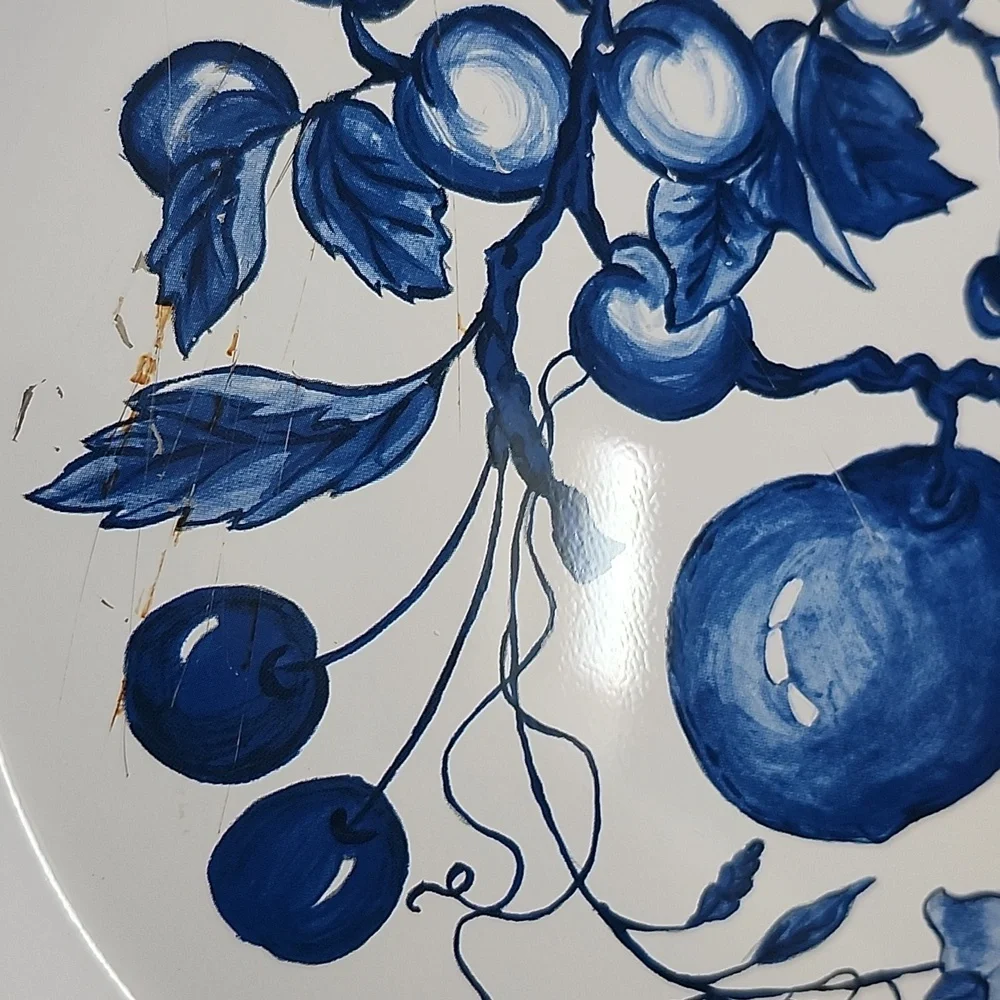 Room Restoration Hardware Indigo Blue Victorian Tin Plates